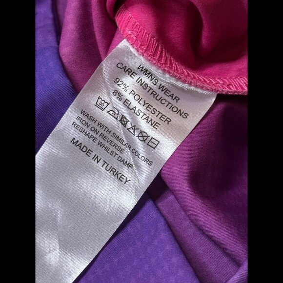 New Euphoria Tank Top Medium WMNS Wear Purple Pink Colorblock Asymmetrical - Picture 7 of 7